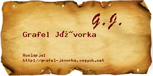 Grafel Jávorka névjegykártya